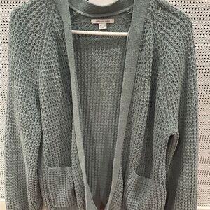 American Eagle Outfitters Women's Textured Teal Cardigan